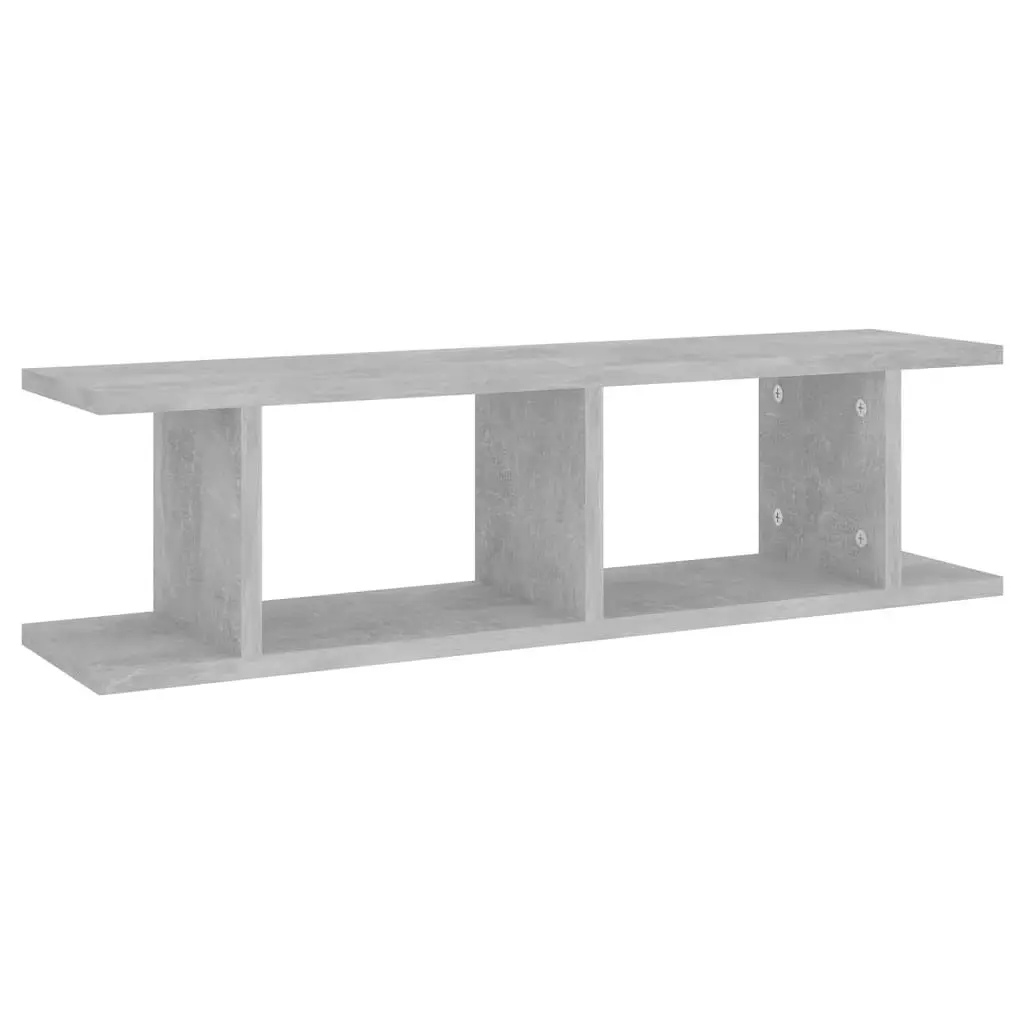 Wall Shelves 2 pcs Concrete Grey 75x18x20 cm Engineered Wood 807191