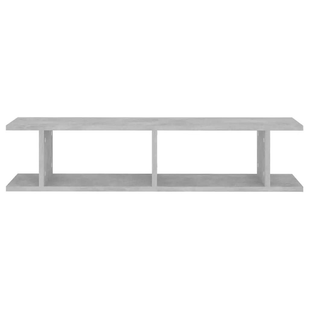 Wall Shelves 2 pcs Concrete Grey 90x18x20 cm Engineered Wood 807200