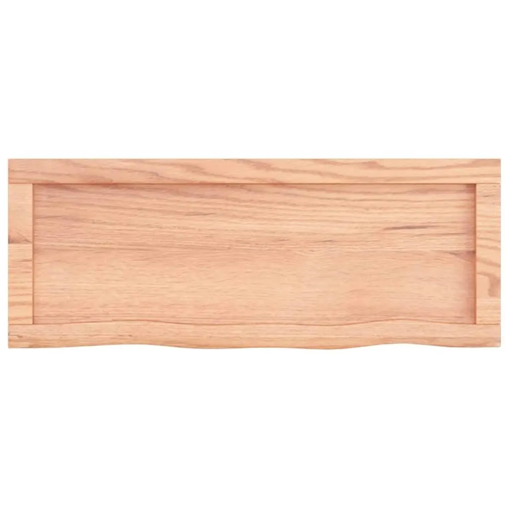 Wall Shelf Light Brown 80x30x(2-4) cm Treated Solid Wood Oak 363663