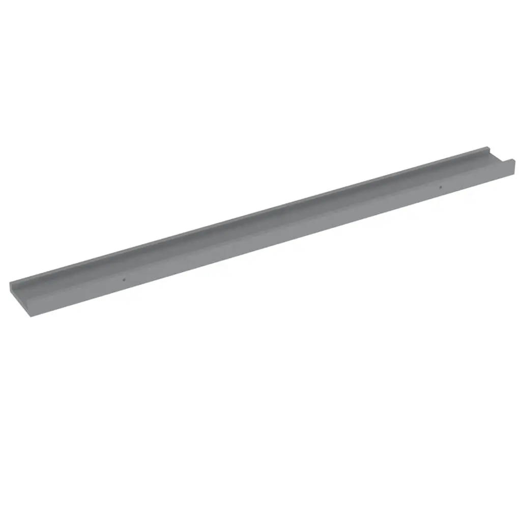 Wall Shelves 2 pcs Grey 100x9x3 cm 326672