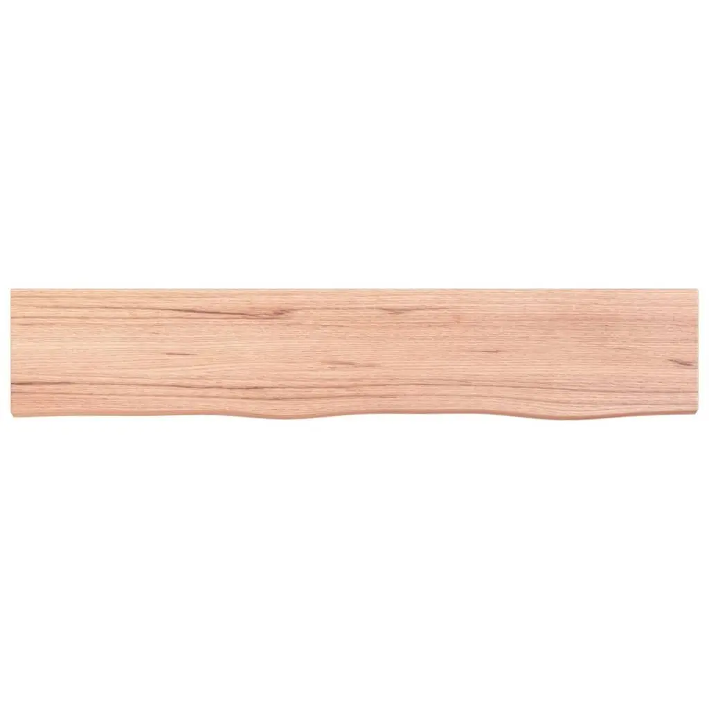 Wall Shelf Light Brown 100x20x4 cm Treated Solid Wood Oak 363678