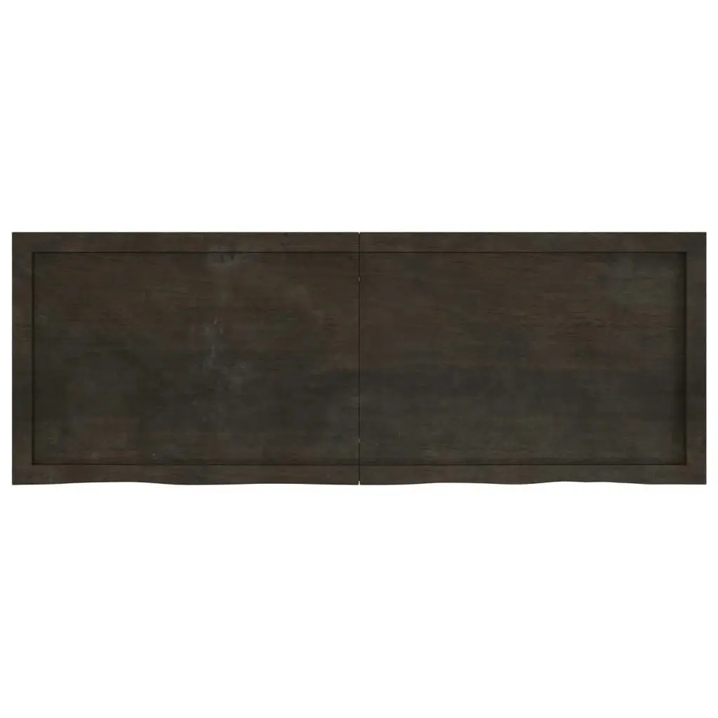 Wall Shelf Dark Brown 140x50x(2-4) cm Treated Solid Wood Oak 363824