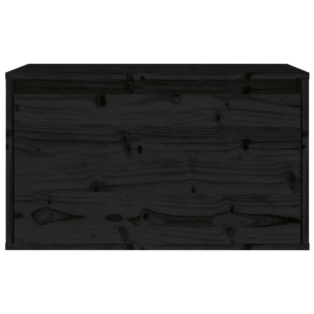 Wall Cabinet Black 60x30x35 cm Solid Wood Pine 813453