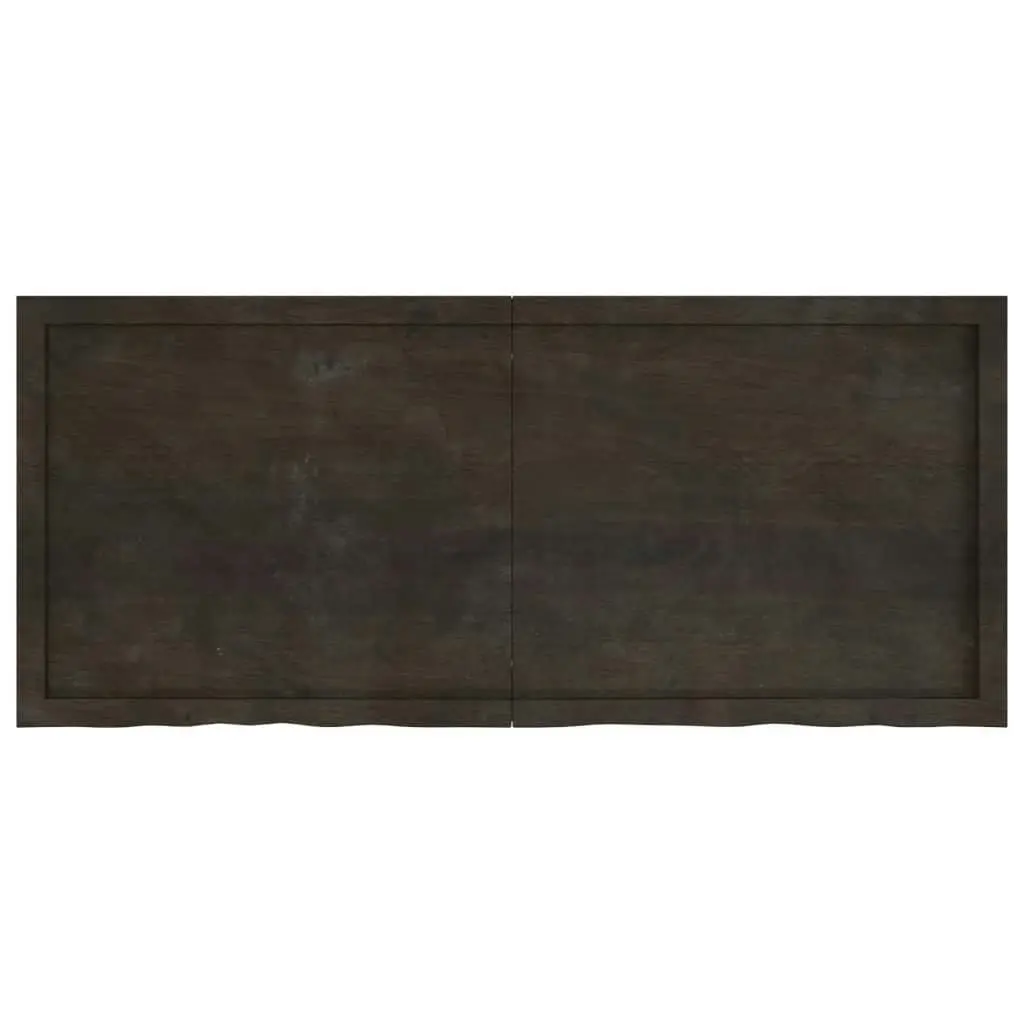 Wall Shelf Dark Brown 140x60x(2-4) cm Treated Solid Wood Oak 363826