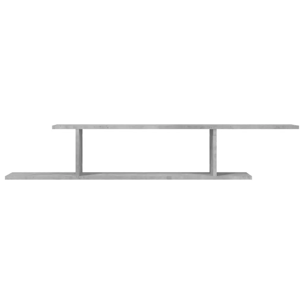 Wall-Mounted TV Shelf Concrete Grey 125x18x23 cm Engineered Wood 806993