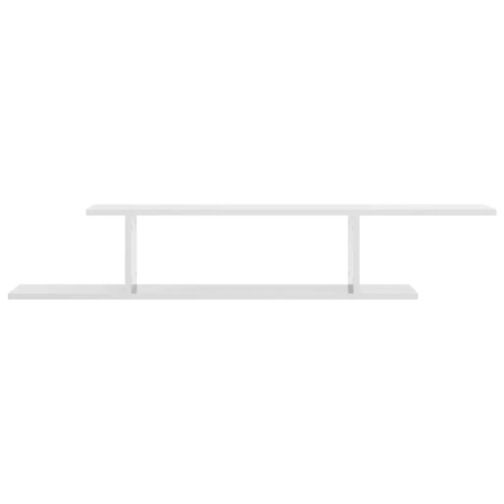 Wall-Mounted TV Shelf High Gloss White 125x18x23 cm Engineered Wood 806995