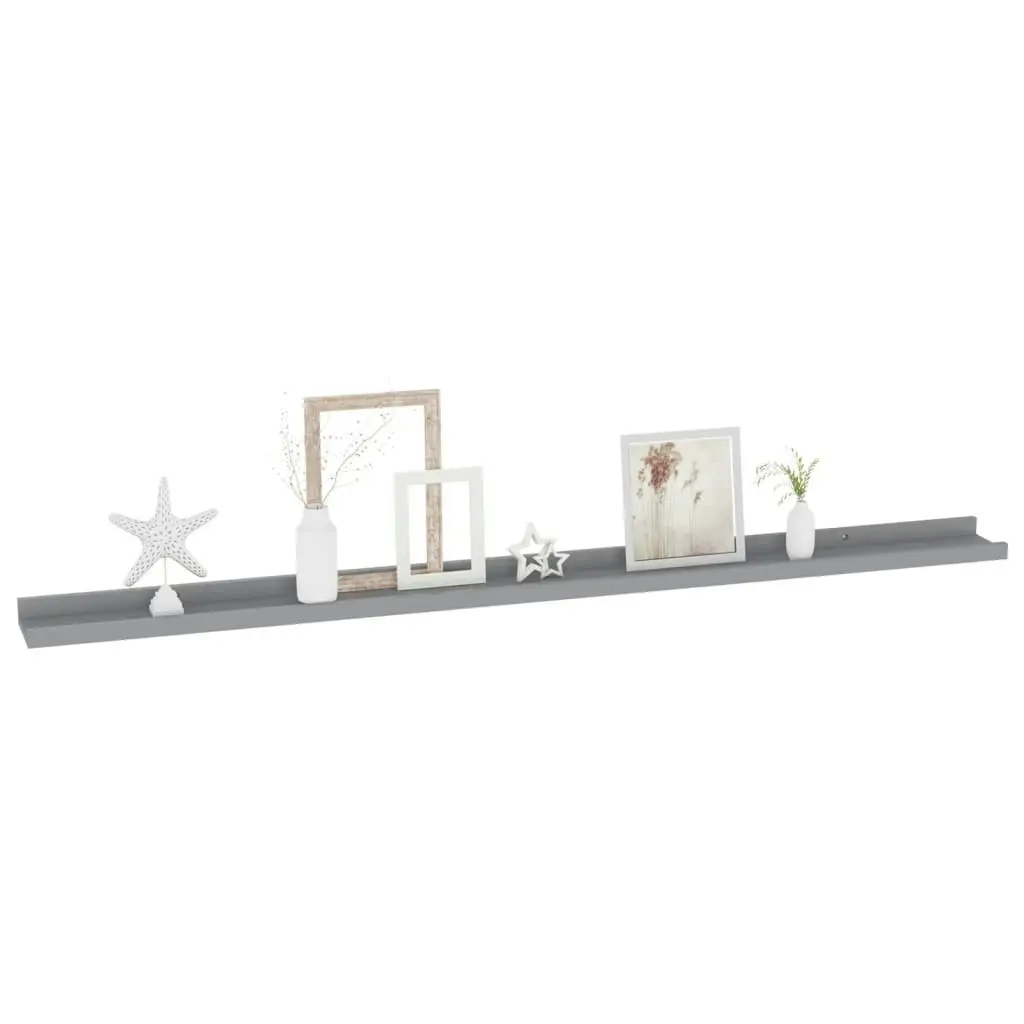 Wall Shelves 2 pcs Grey 115x9x3 cm 326673