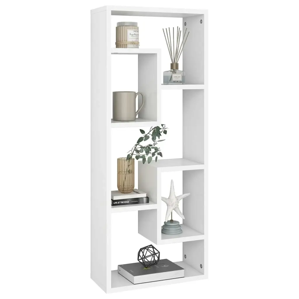 Wall Shelf White 36x16x90 cm Engineered Wood 803011