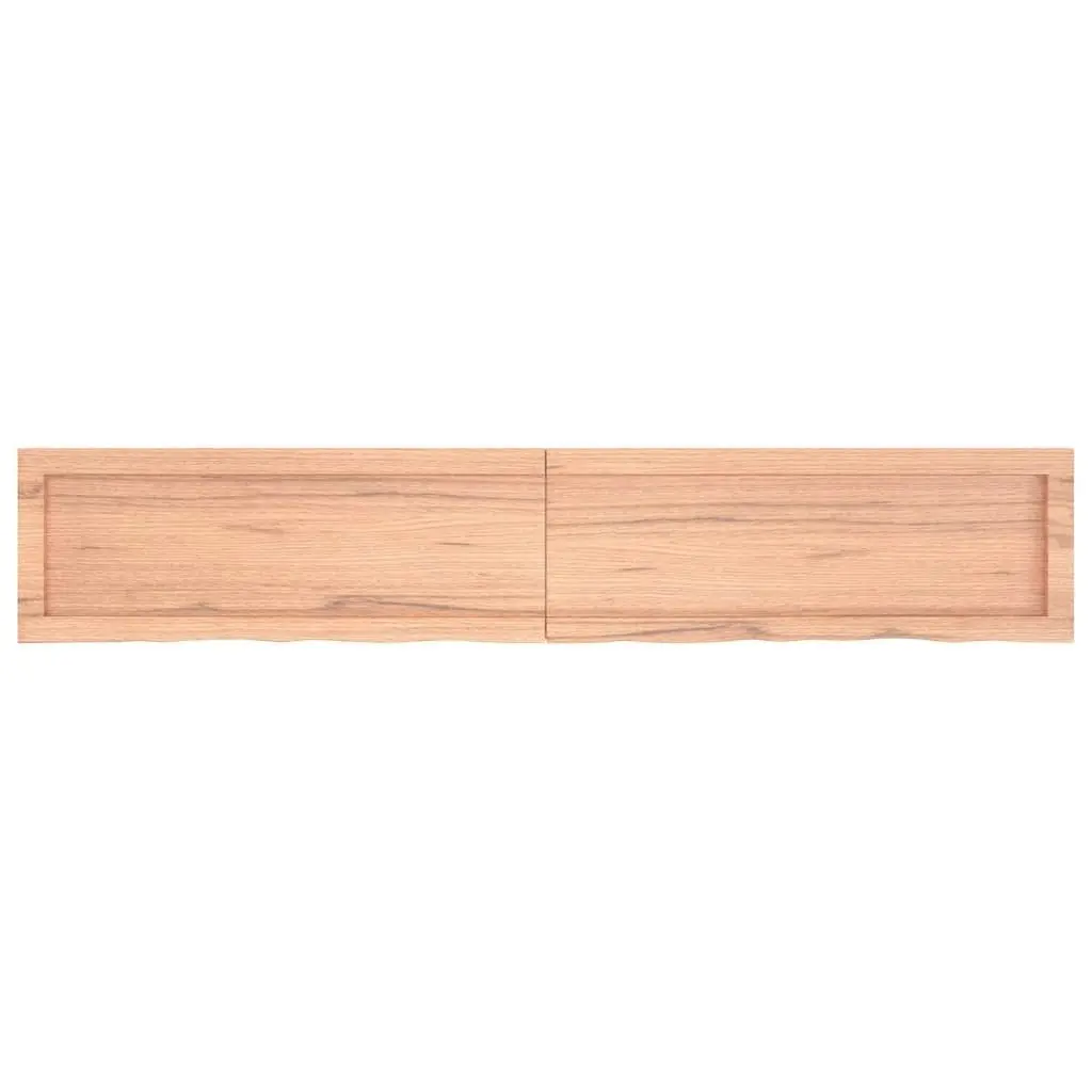 Wall Shelf Light Brown 160x30x(2-4) cm Treated Solid Wood Oak 363708