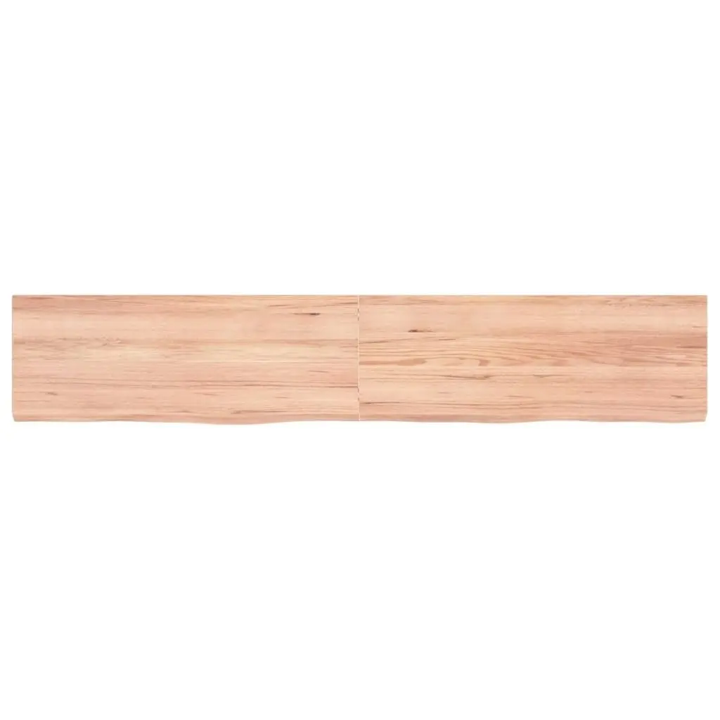 Wall Shelf Light Brown 160x30x(2-4) cm Treated Solid Wood Oak 363708