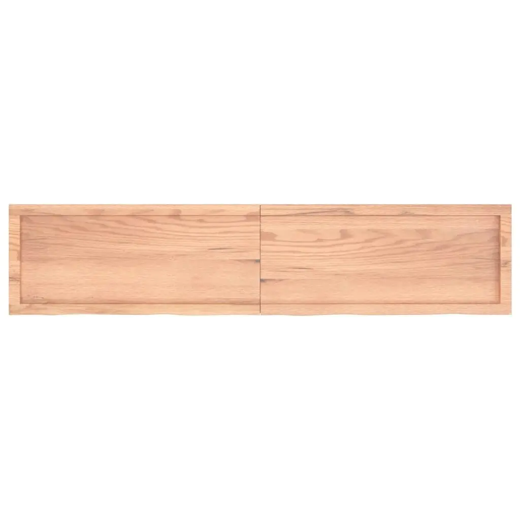 Wall Shelf Light Brown 180x40x(2-4) cm Treated Solid Wood Oak 363718