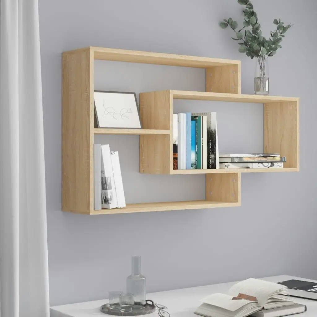 Wall Shelves Sonoma Oak 104x20x58.5 cm Engineered Wood 800327