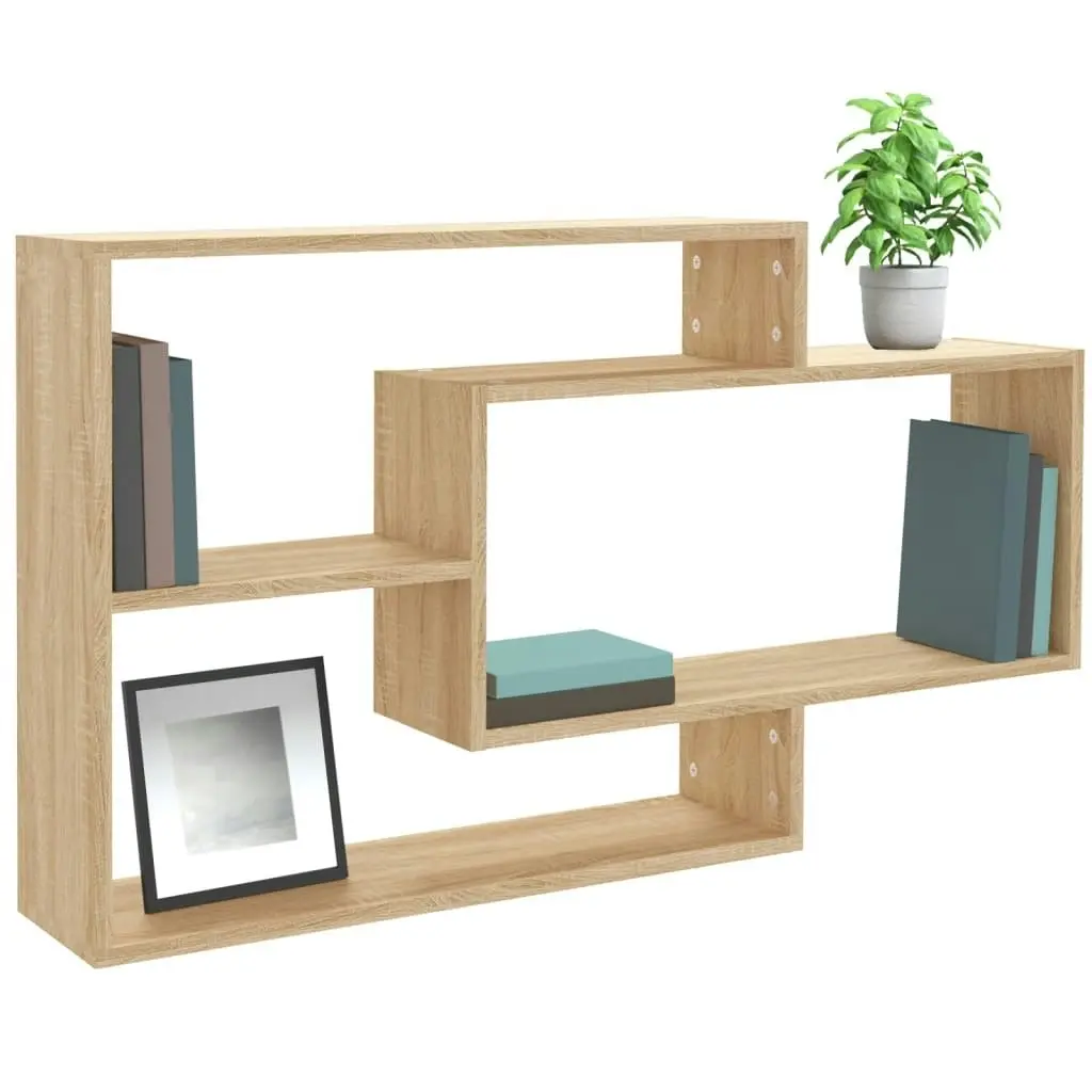 Wall Shelves Sonoma Oak 104x20x58.5 cm Engineered Wood 800327