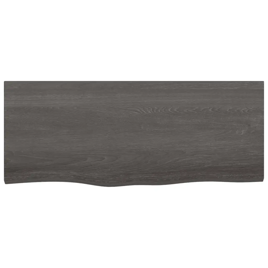 Wall Shelf Dark Brown 100x40x(2-6) cm Treated Solid Wood Oak 363805