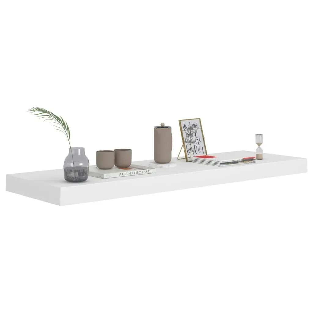 Floating Wall Shelves 2 pcs White 80x23.5x3.8 cm MDF 323815