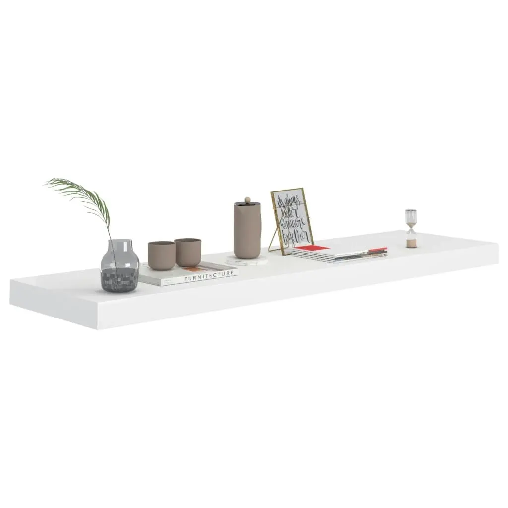 Floating Wall Shelves 4 pcs White 90x23.5x3.8 cm MDF 323819