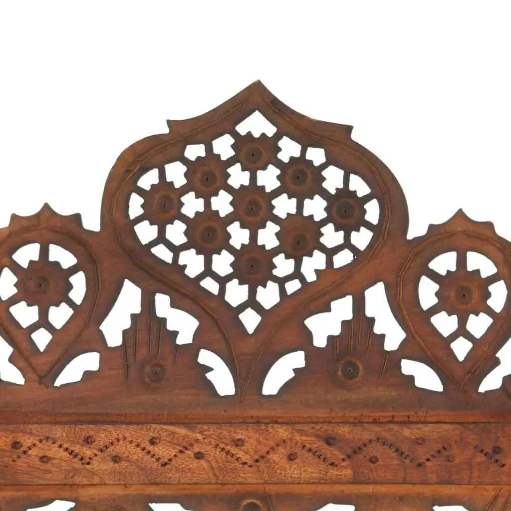 Hand Carved 3-Panel Room Divider Brown 120x165 cm Solid Mango Wood 285324