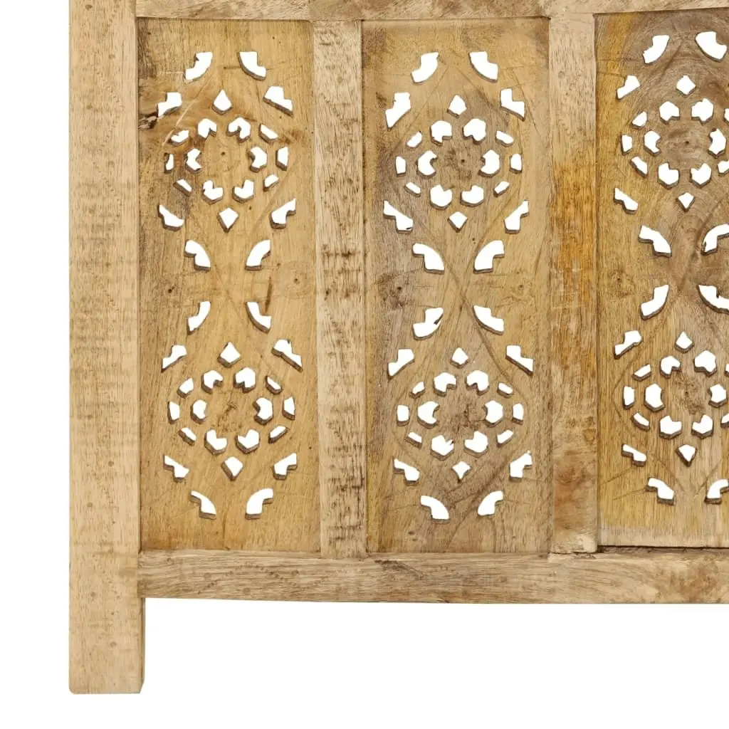 Hand Carved 4-Panel Room Divider 160x165 cm Solid Mango Wood 285316