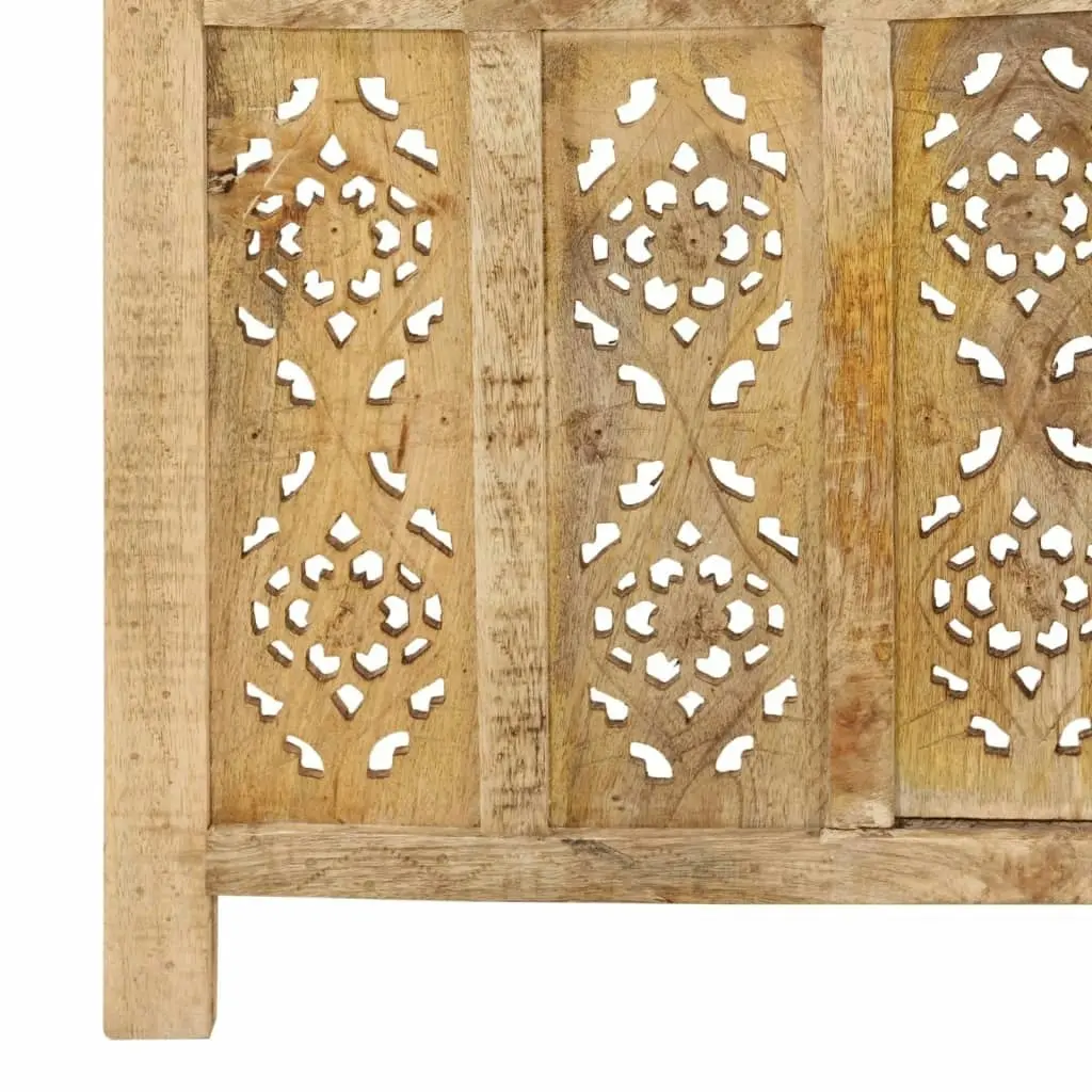 Hand Carved 5-Panel Room Divider 200x165 cm Solid Mango Wood 285317