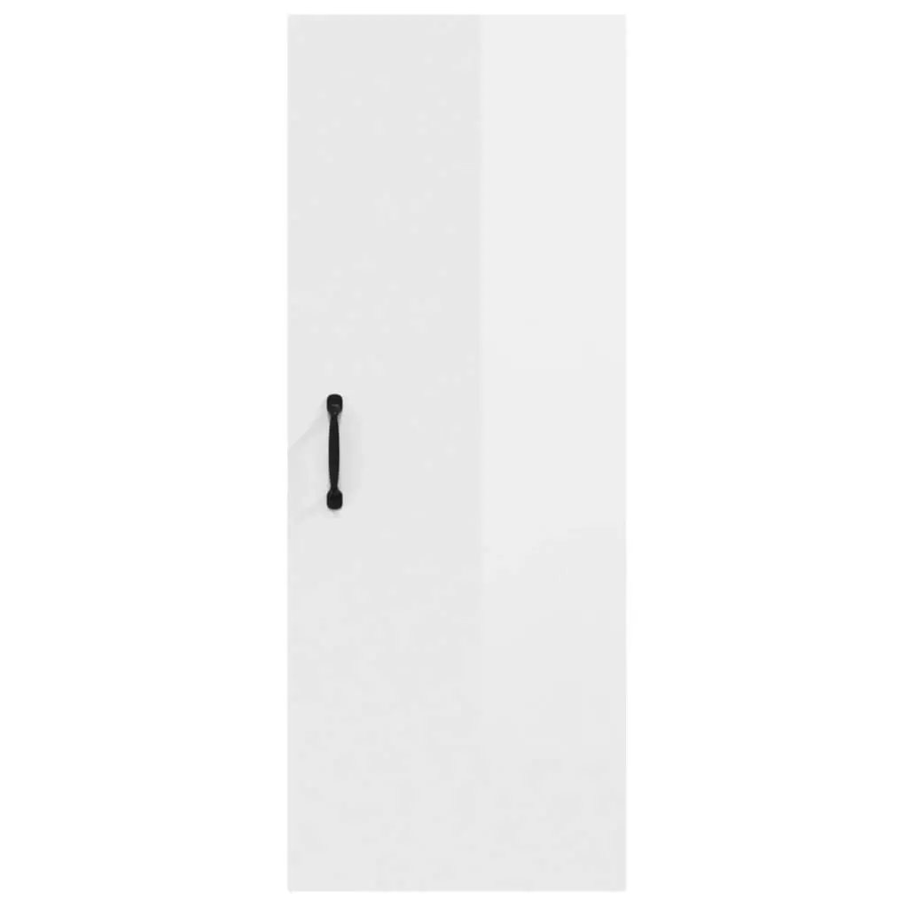 Hanging Wall Cabinet High Gloss White 34.5x34x90 cm Engineered Wood 812444