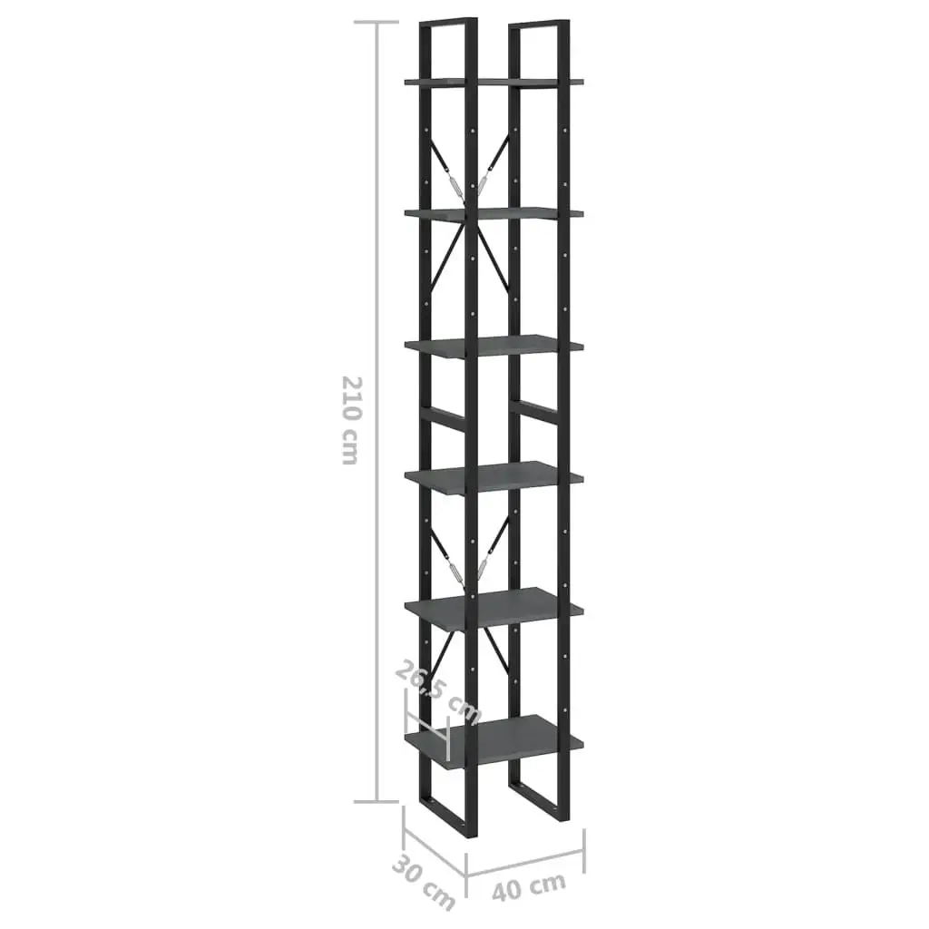 High Cabinet Grey 40x30x210 cm Solid Pine Wood 806504