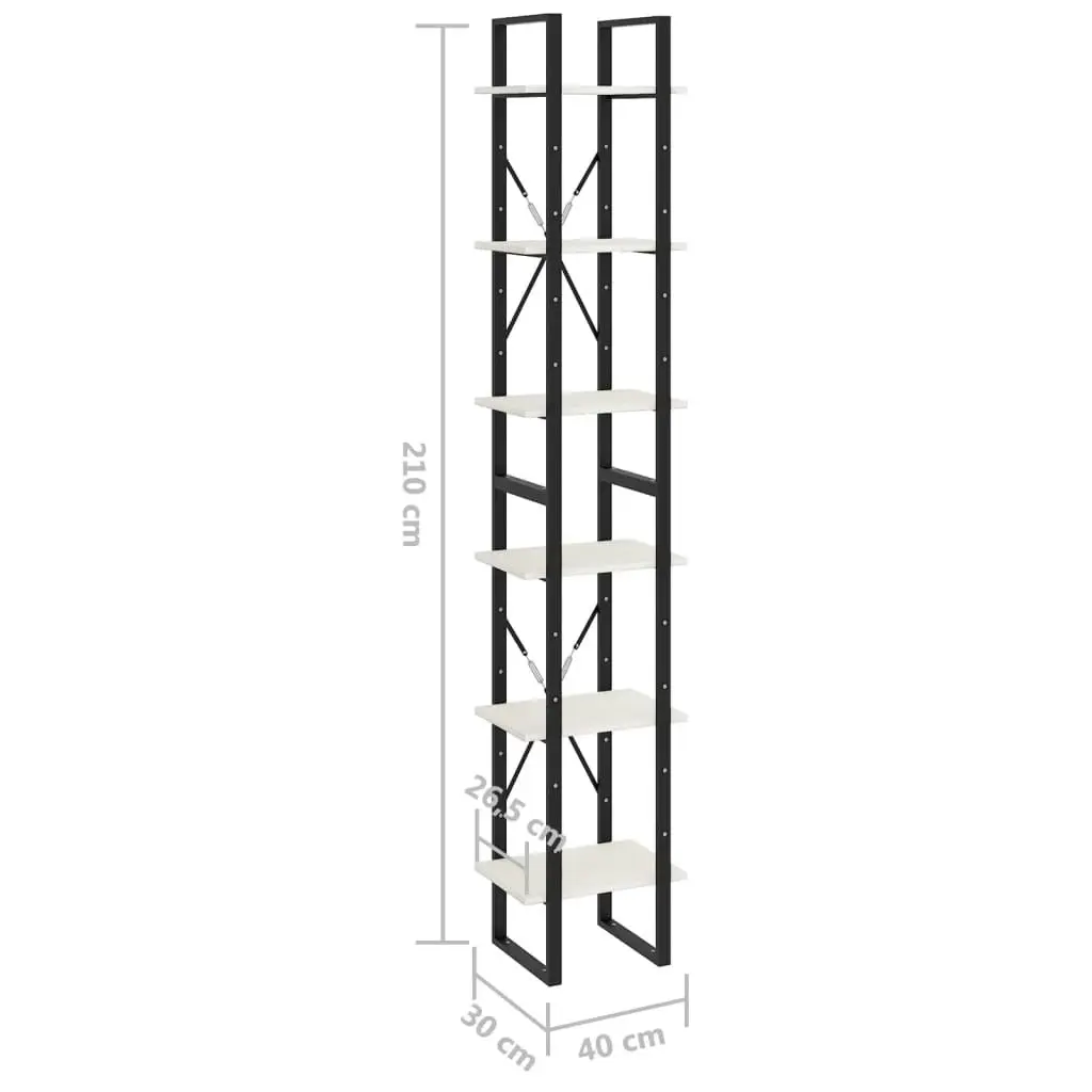 High Cabinet White 40x30x210 cm Solid Pine Wood 806503