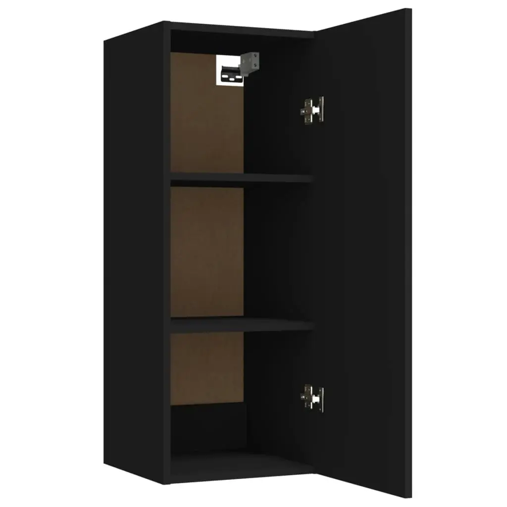 Hanging Wall Cabinet Black 34.5x34x90 cm Engineered Wood 812439