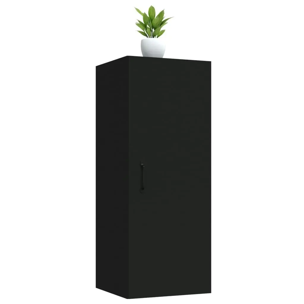 Hanging Wall Cabinet Black 34.5x34x90 cm Engineered Wood 812439