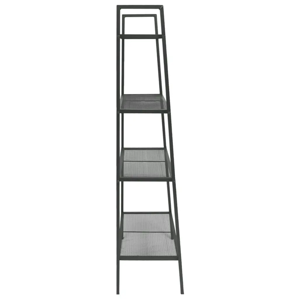 Ladder Bookcase 4 Tiers Metal Anthracite 339607