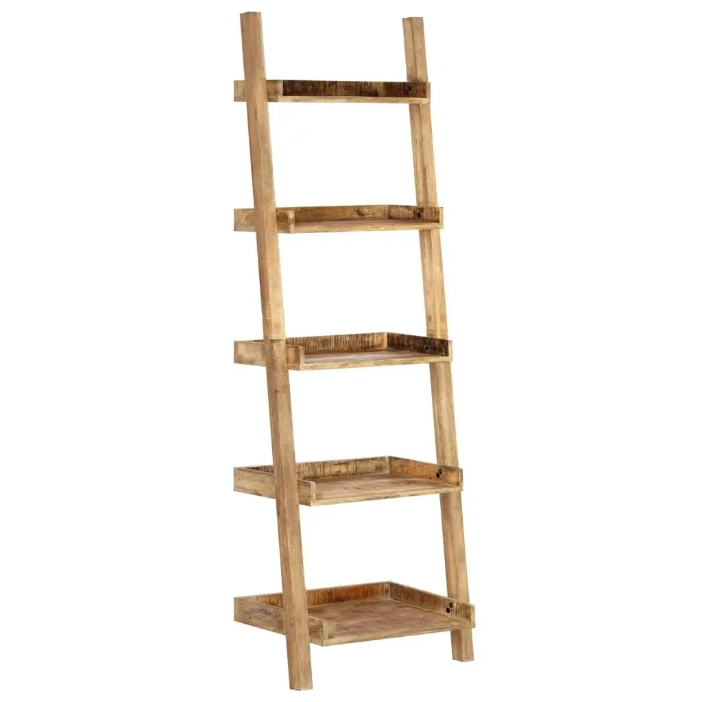 Ladder Shelf Brown 75x37x205 cm Solid Mango Wood 247873