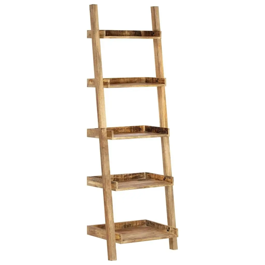 Ladder Shelf Brown 75x37x205 cm Solid Mango Wood 247873