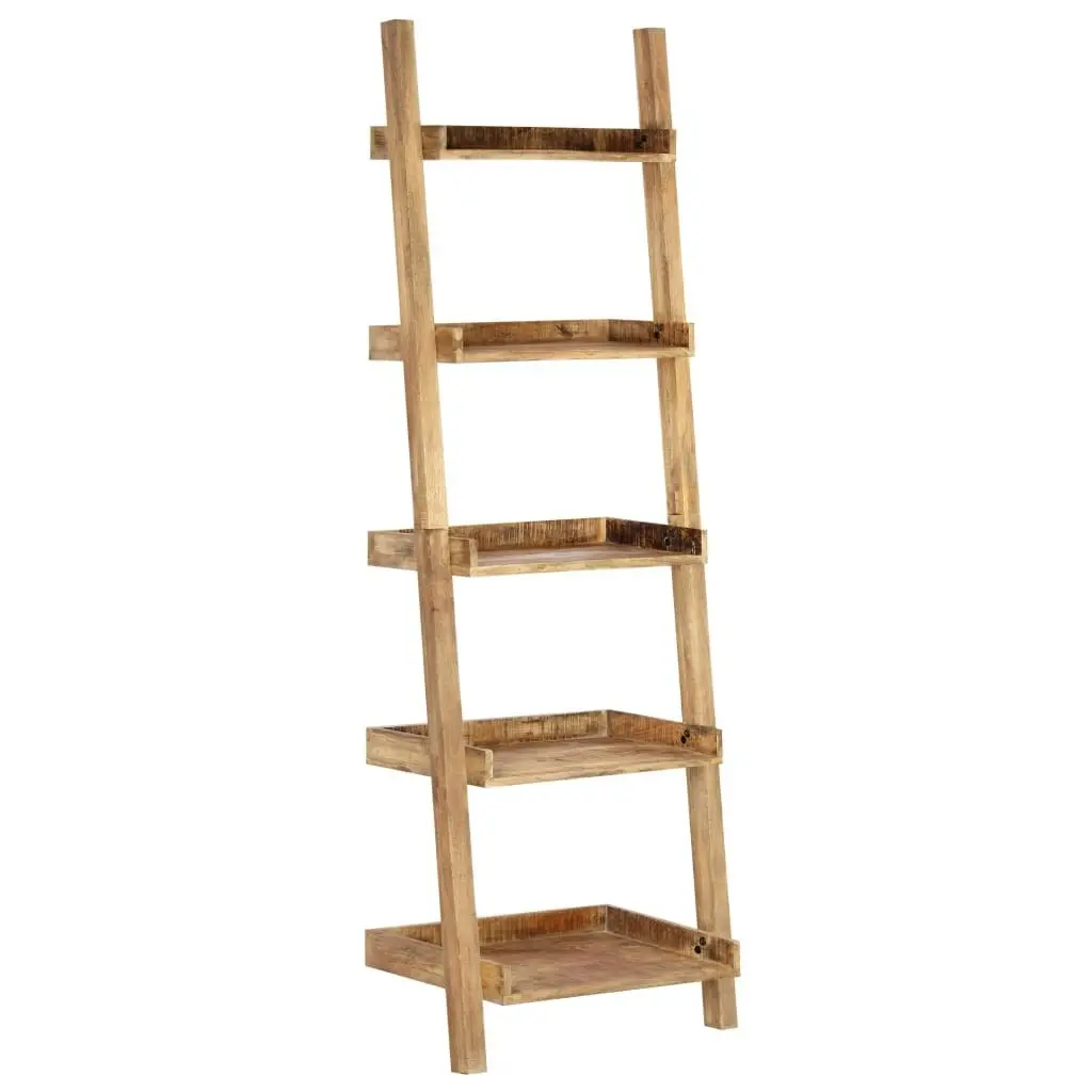 Ladder Shelf Brown 75x37x205 cm Solid Mango Wood 247873