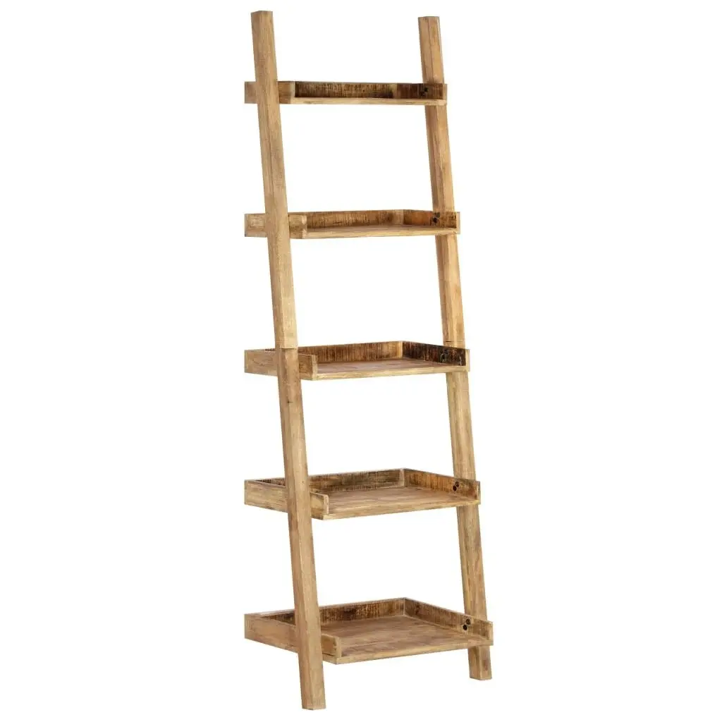 Ladder Shelf Brown 75x37x205 cm Solid Mango Wood 247873