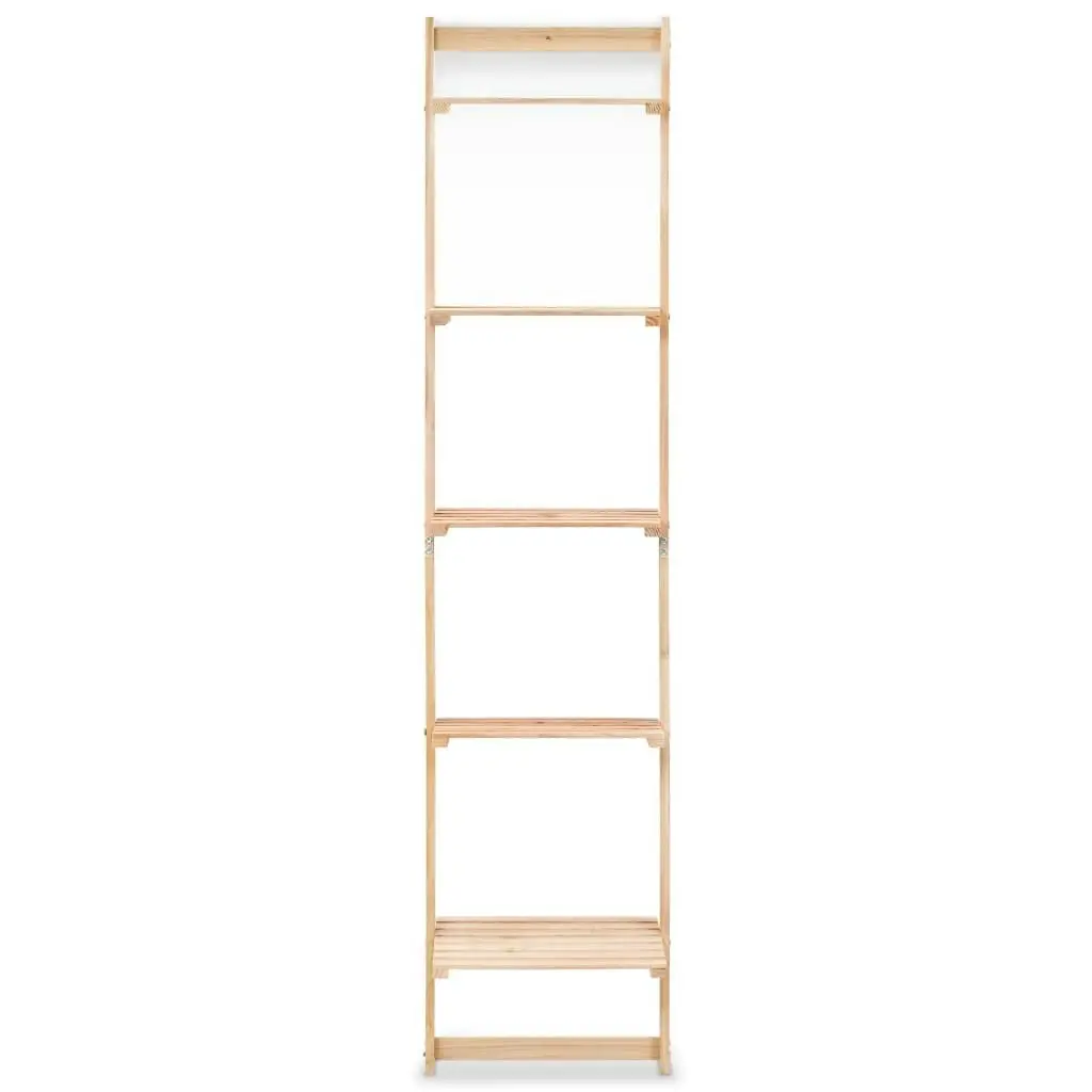 Ladder Wall Shelf Cedar Wood 41.5x30x176 cm 246438