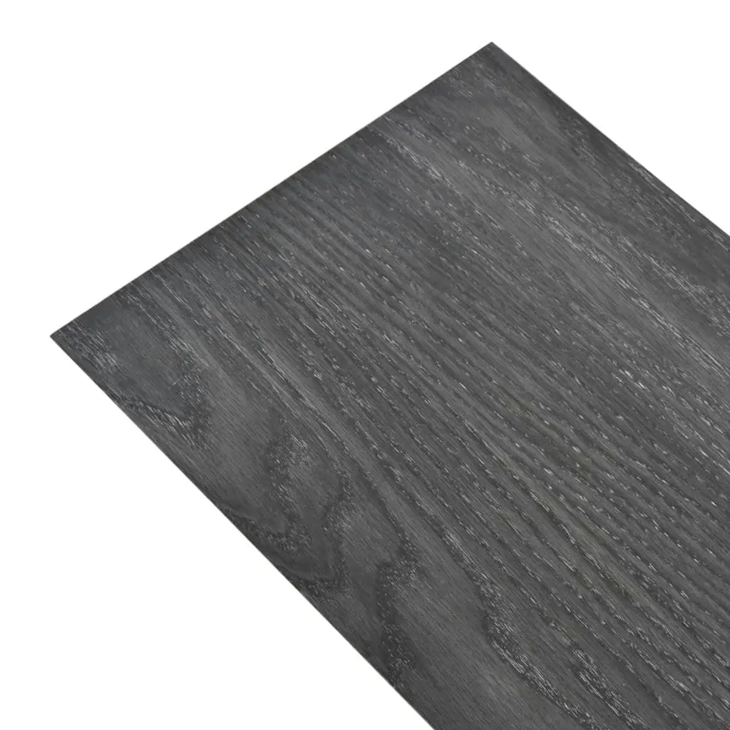 Non Self-adhesive PVC Flooring Planks 5.26 mÂ² 2 mm Black and White 245167