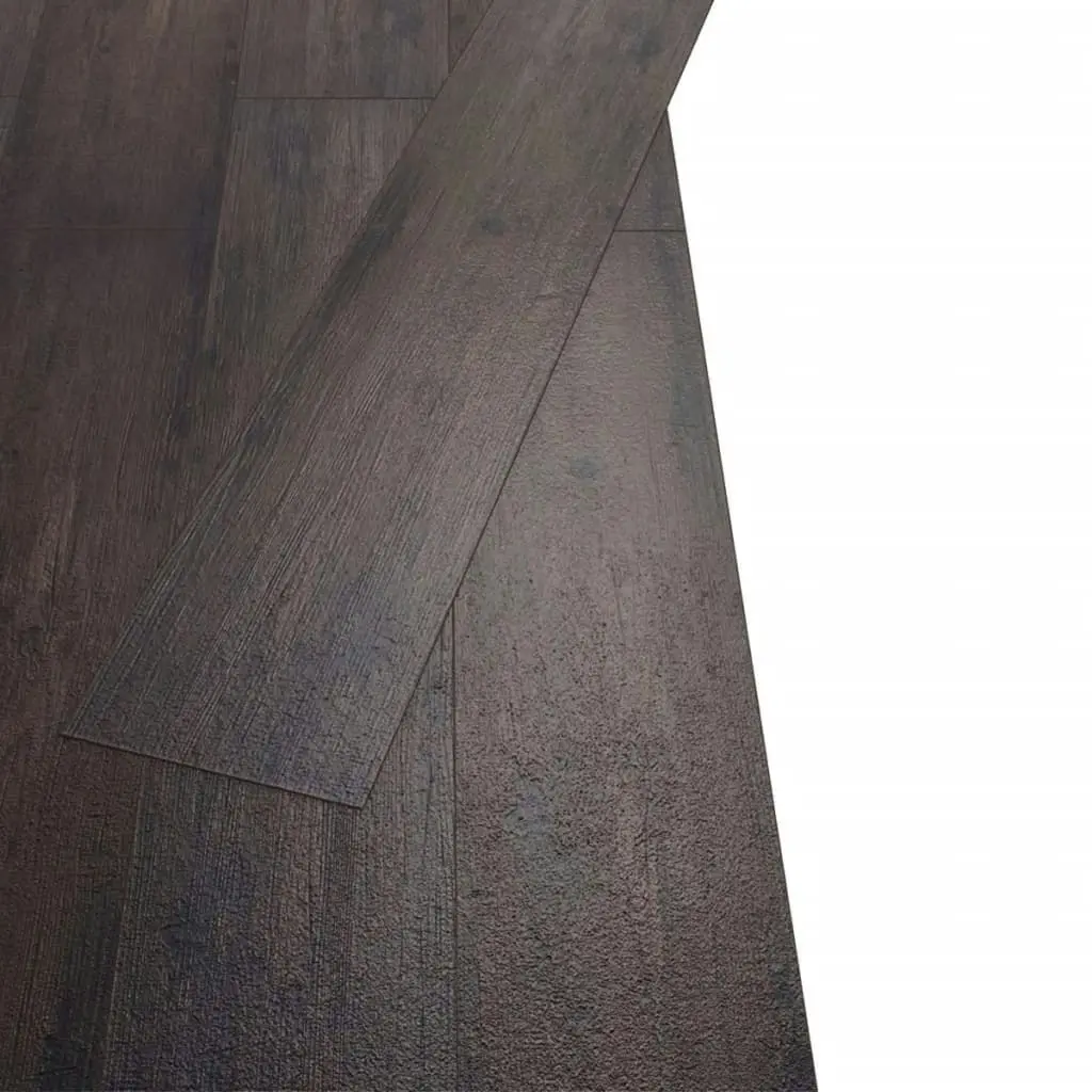 Non Self-adhesive PVC Flooring Planks 5.26 mÂ² 2 mm Oak Dark Grey 245169