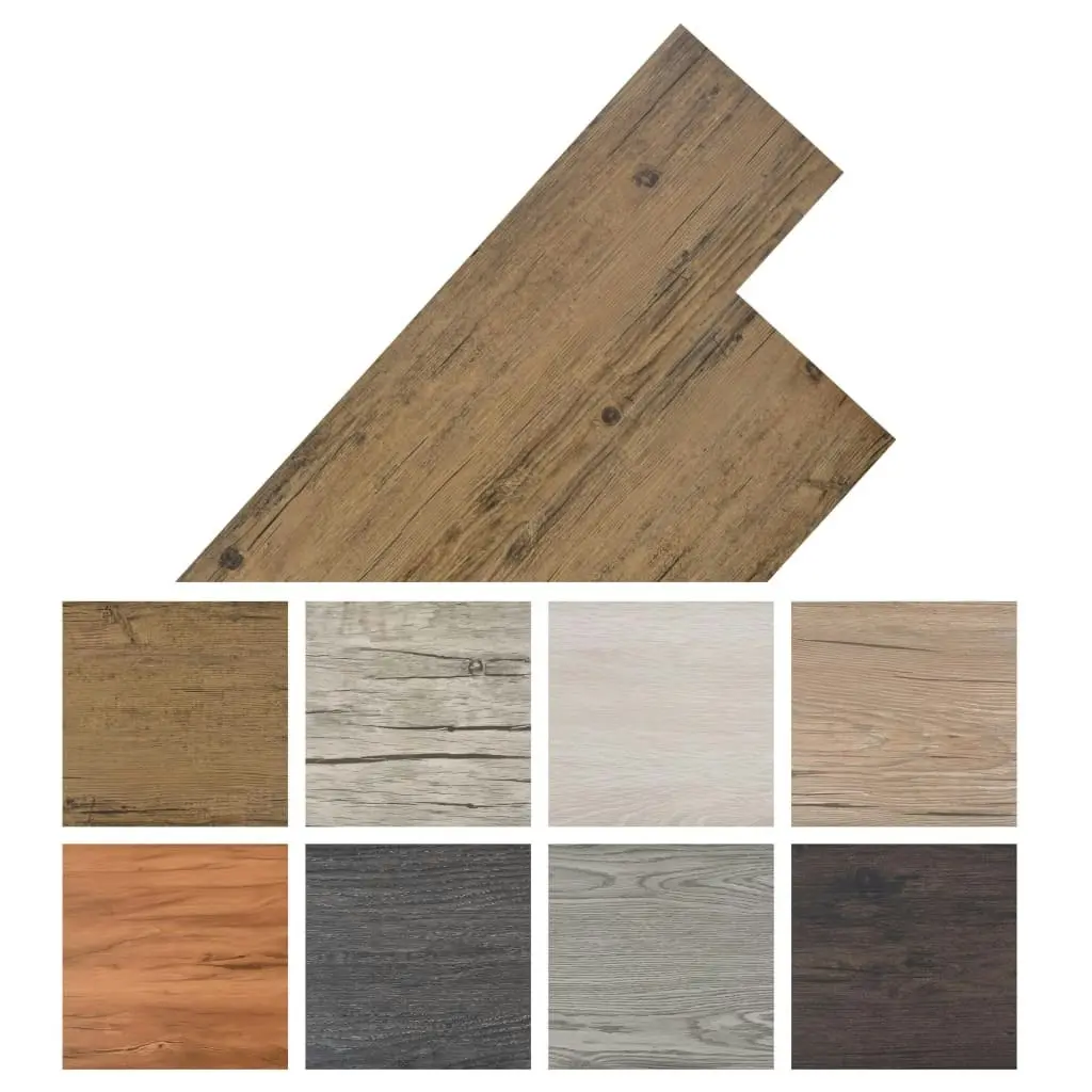 Non Self-adhesive PVC Flooring Planks 5.26 mÂ² 2 mm Walnut Brown 245162