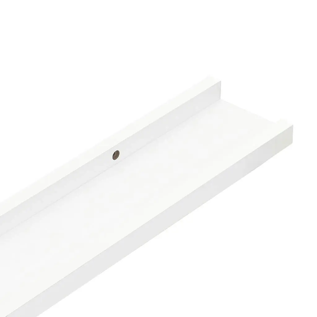 Picture Frame Ledge Shelves 2 pcs White 60x9x3 cm MDF 323929