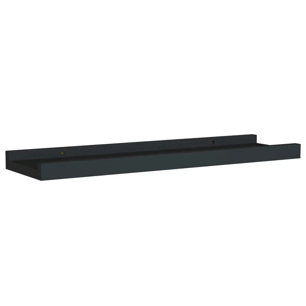 Picture Frame Ledge Shelves 2 pcs Black 40x9x3 cm MDF 323931