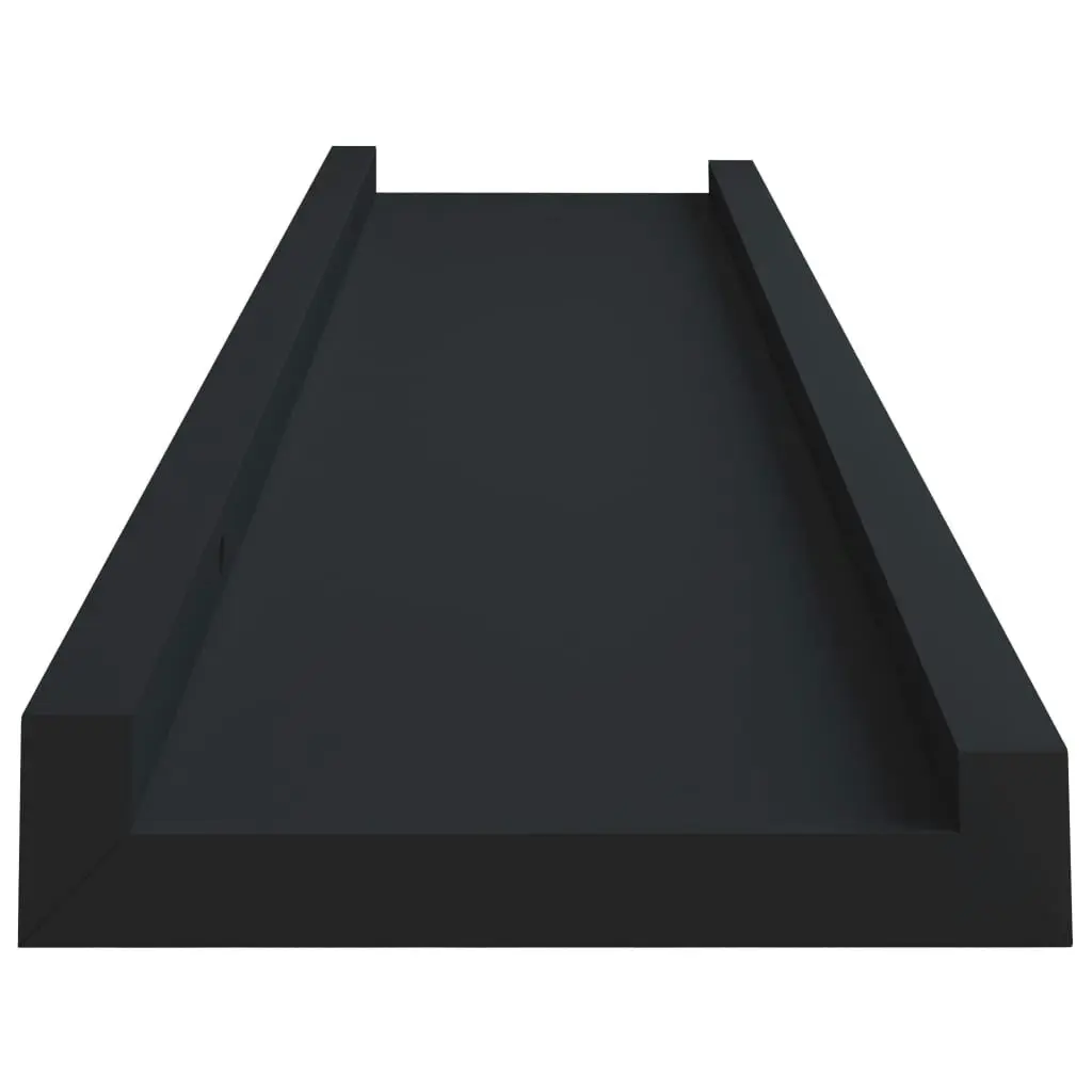 Picture Frame Ledge Shelves 2 pcs Black 40x9x3 cm MDF 323931