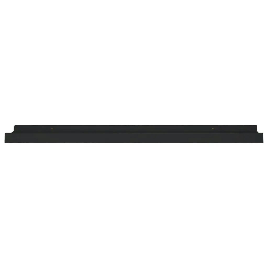 Picture Frame Ledge Shelves 2 pcs Black 60x9x3 cm MDF 323932