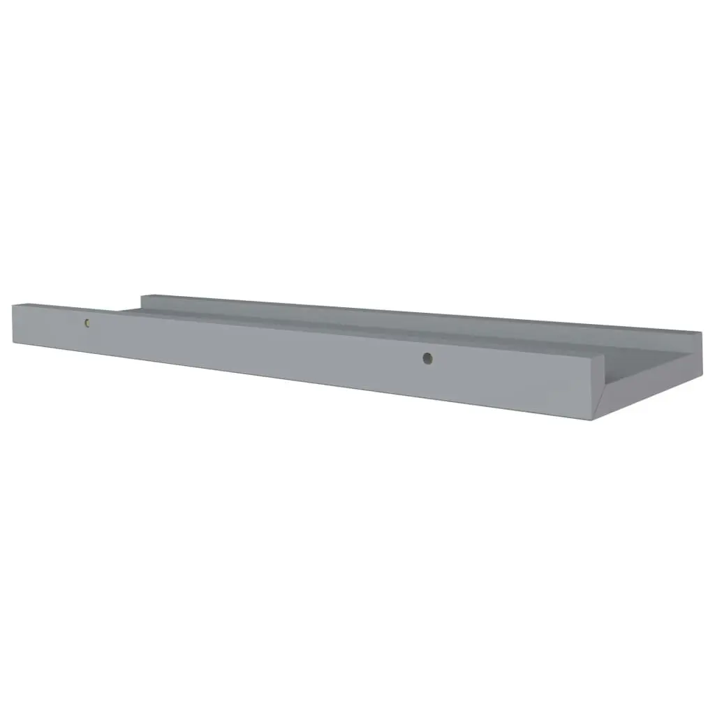 Picture Frame Ledge Shelves 2 pcs Grey 40x9x3 cm MDF 323934