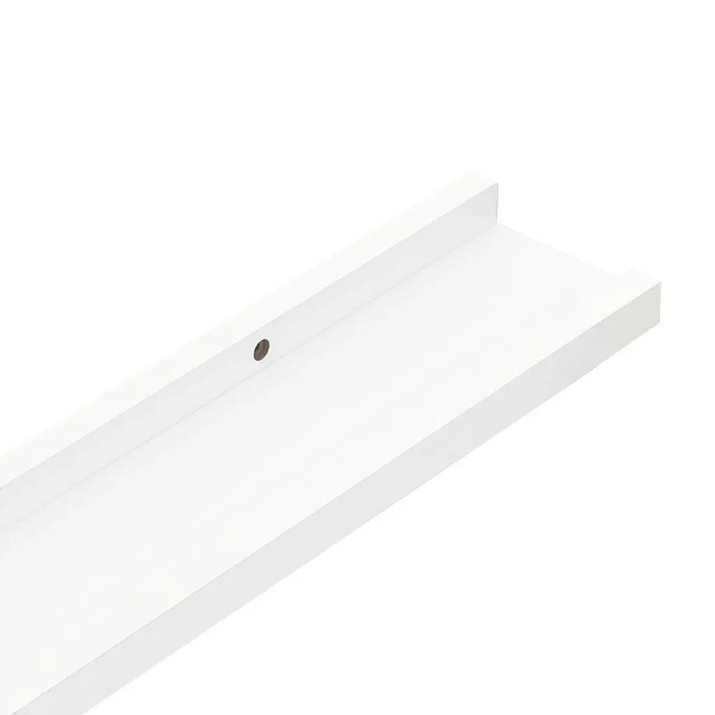 Picture Frame Ledge Shelves 2 pcs White 80x9x3 cm MDF 323930