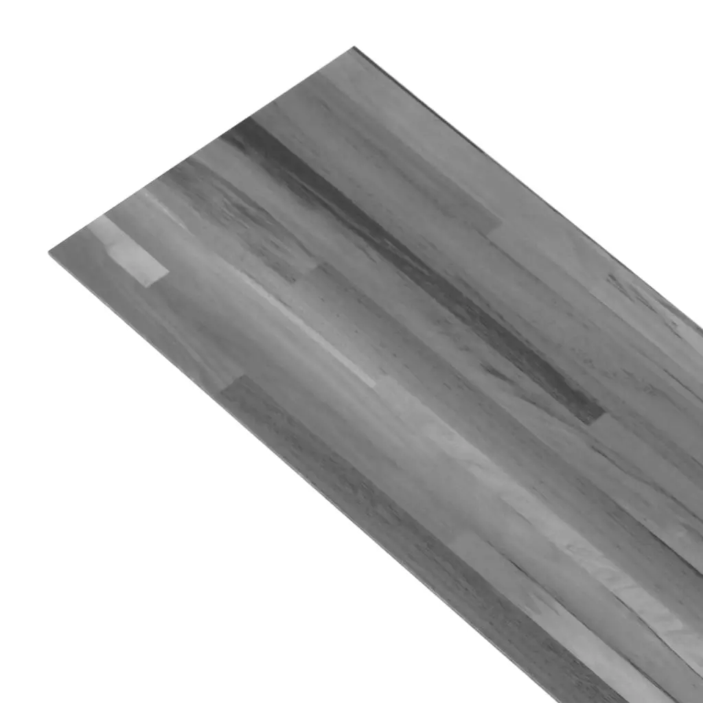 PVC Flooring Planks 5.02 mÂ² 2 mm Self-adhesive Striped Grey 146560