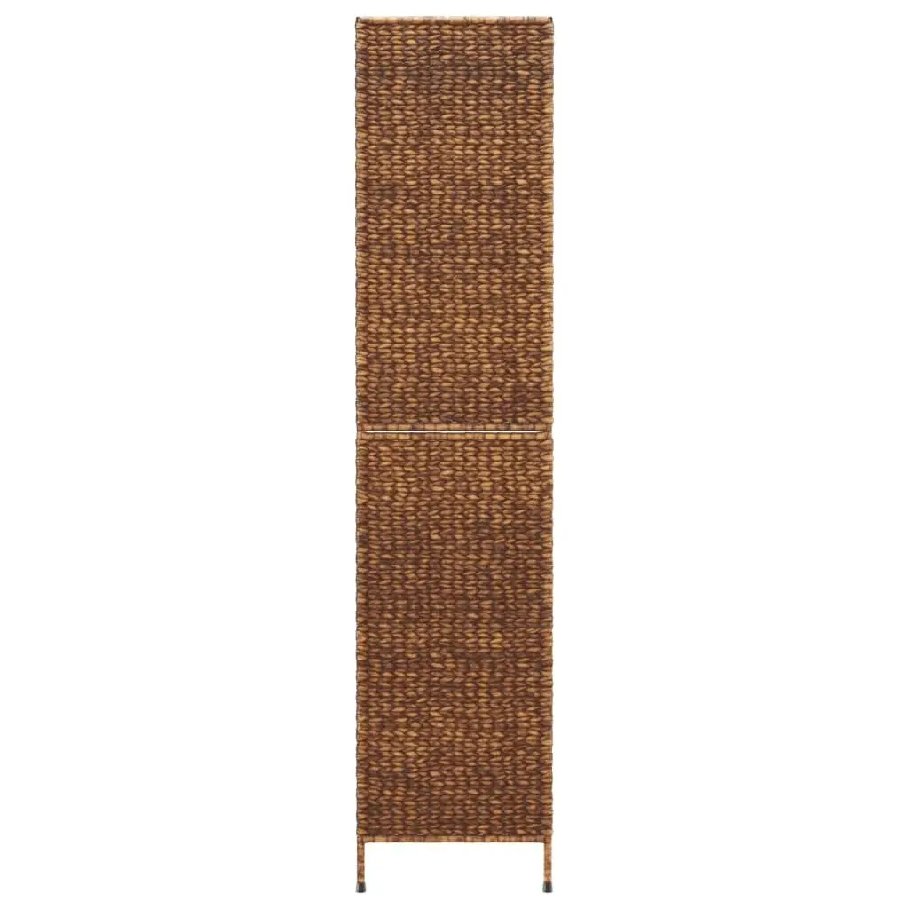 Room Divider 3-Panel Brown 122x180 cm Water Hyacinth 355192