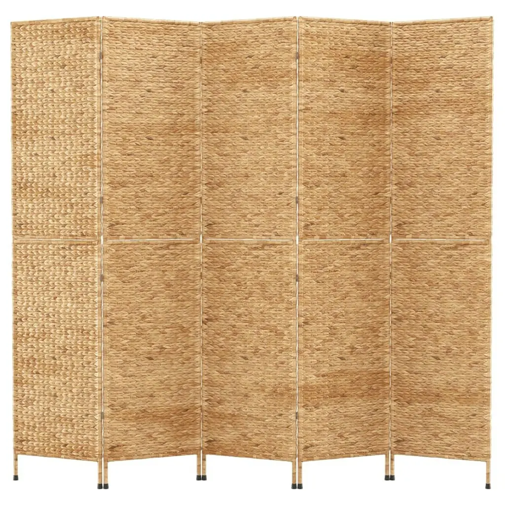 Room Divider 5-Panel 205x180 cm Water Hyacinth 355197