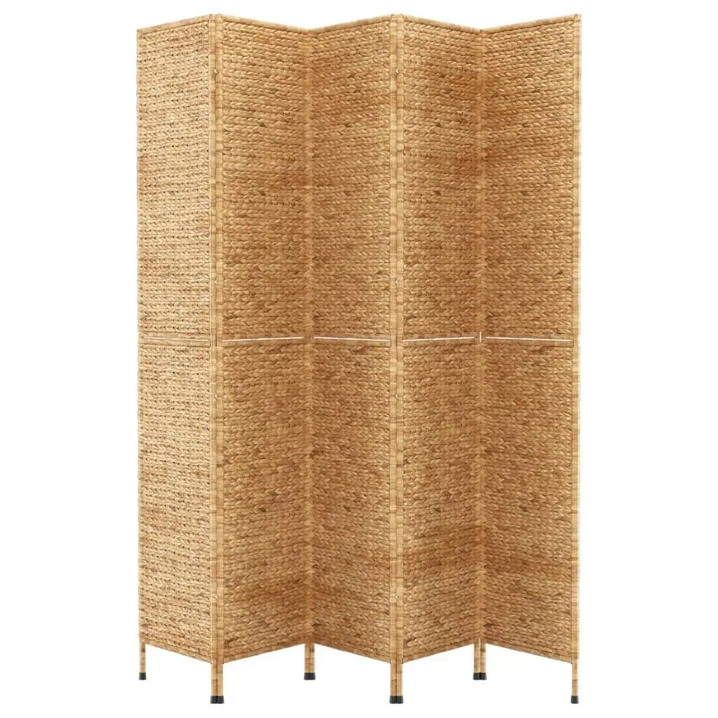 Room Divider 5-Panel 205x180 cm Water Hyacinth 355197