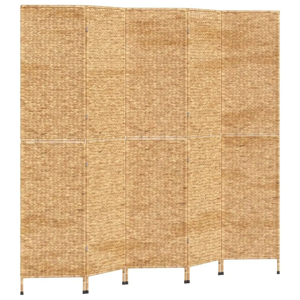 Room Divider 5-Panel 205x180 cm Water Hyacinth 355197