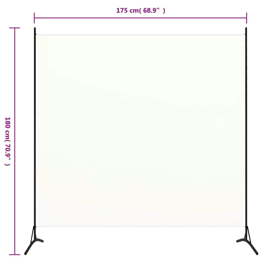 Room Divider White 175x180 cm Fabric 320735