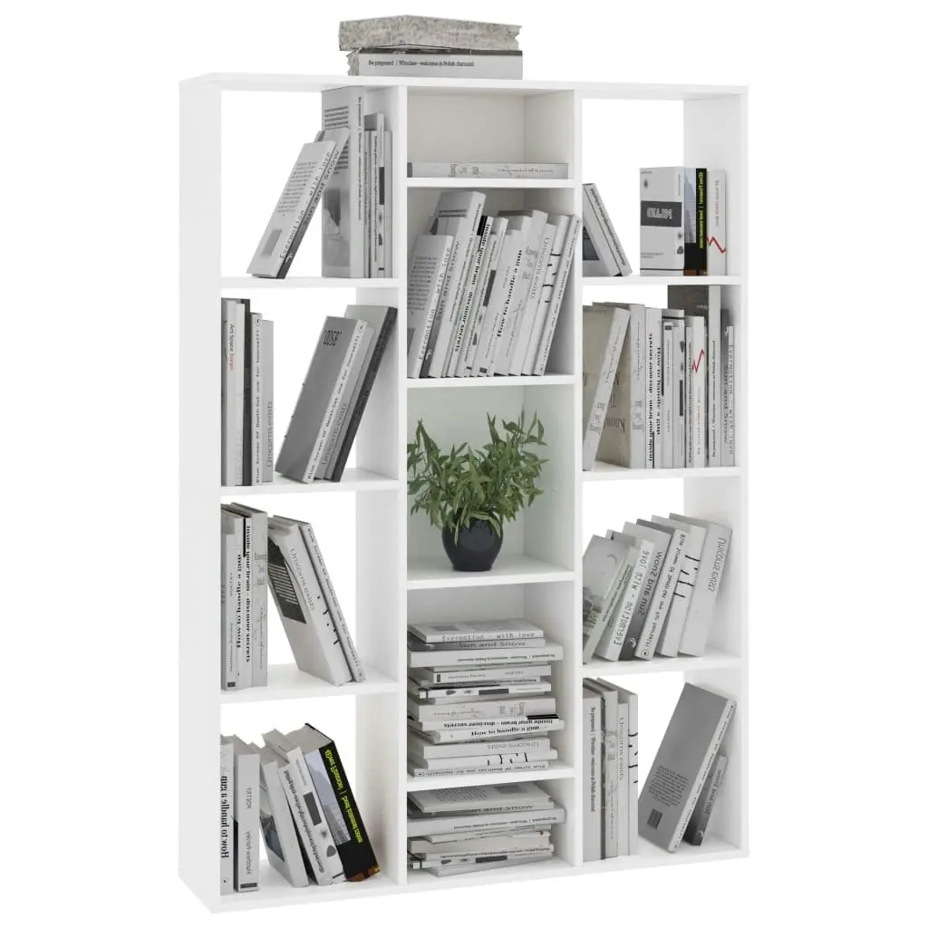 Room Divider/Book Cabinet White 100x24x140 cm Engineered Wood 800441